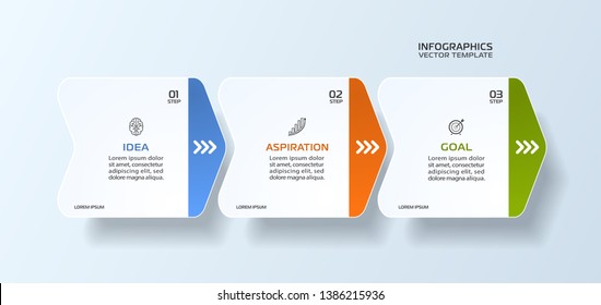Business Infographic template. Vector design with icons and 3 options or steps.