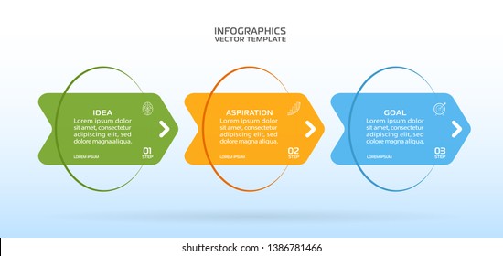 Business Infographic template. Vector design with icons and 3 options or steps.