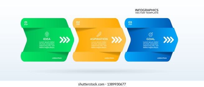 Business Infographic template. Vector design with icons and 3 options or steps.