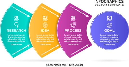 Business Infographic template. Vector design with icons and 4 options or steps.