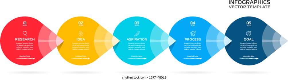 Business Infographic template. Vector design with icons and 5 options or steps.