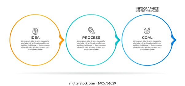 Business Infographic template. Vector design with icons and 3 options or steps.