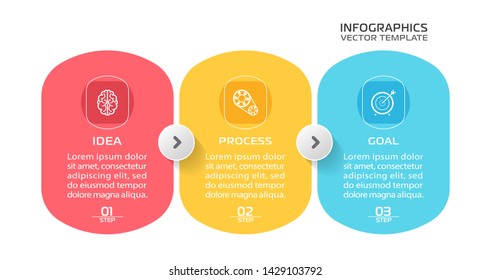 Business Infographic template. Vector design with icons and 3 options or steps.