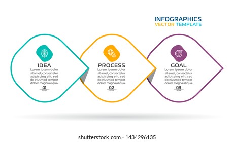 Business Infographic template. Vector design with icons and 3 options or steps.