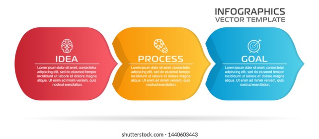 Business Infographic template. Vector design with icons and 3 options or steps.