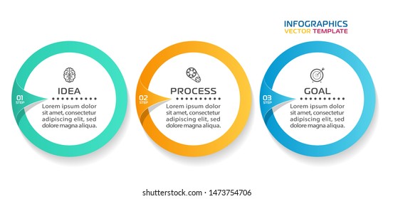 Business Infographic template. Vector design with icons and 3 options or steps.