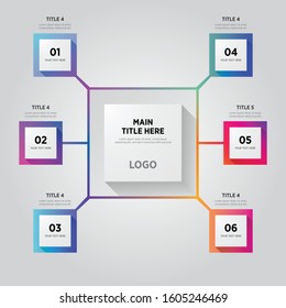 Business infographic template. Vector design with icons, options and steps