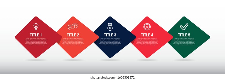 Business infographic template. Vector design with icons, options and steps