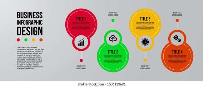 Business infographic template. Vector design with icons, options and steps