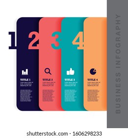 Business infographic template. Vector design with icons, options and steps