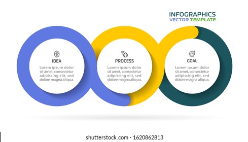 Business Infographic template. Vector design with icons and 3 options or steps.