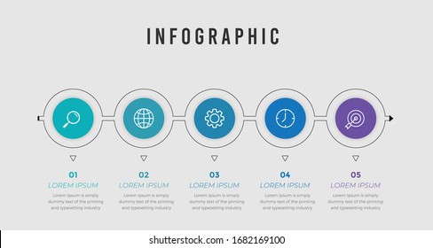 Plantilla de información empresarial. Diseño de vectores con iconos y 6 opciones o pasos.