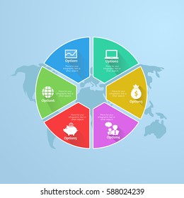 business infographic template, vector design