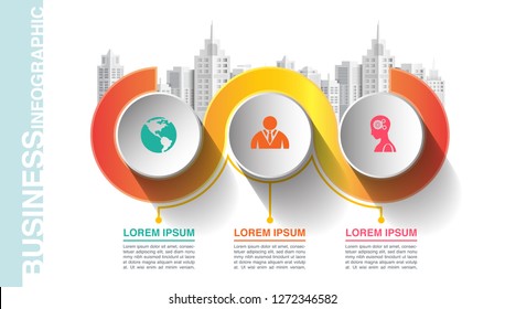 Business infographic template, vector illustration graphic