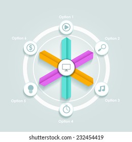 Business infographic template. Vector illustration. Can be used for workflow layout, banner, diagram, web design.