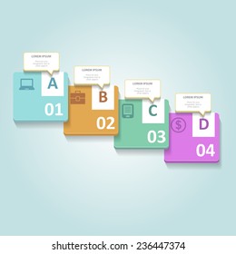 Business infographic template. Vector illustration. Can be used for workflow layout, banner, diagram, web design.