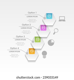 Business infographic template. Vector illustration. Can be used for workflow layout, banner, diagram, web design.