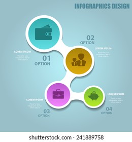 Business infographic template. Vector illustration. Can be used for workflow layout, banner, diagram, web design.