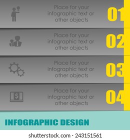 Business infographic template. Vector illustration. Can be used for workflow layout, banner, diagram, web design.