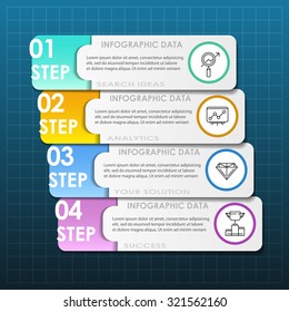 Business infographic template. Vector illustration. Can be used for workflow layout, banner, diagram, web design.
