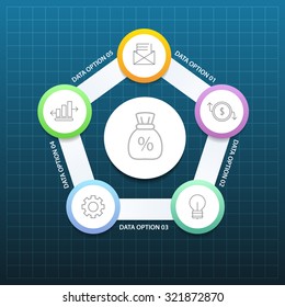 Business infographic template. Vector illustration. Can be used for workflow layout, banner, diagram, web design.