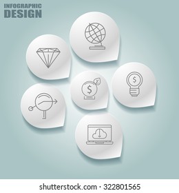 Business infographic template. Vector illustration. Can be used for work flow layout, banner, diagram, web design.