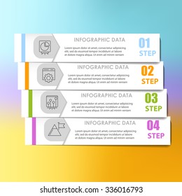 Business infographic template. Vector illustration. Can be used for workflow layout, banner, diagram, web design.