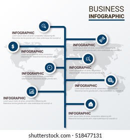 Business infographic template. Vector illustration. Can be used for workflow layout, banner, diagram, number options, web design, timeline elements