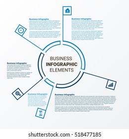 Business infographic template. Vector illustration. Can be used for workflow layout, banner, diagram, number options, web design, timeline elements