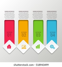 Business infographic template. Vector illustration. Can be used for workflow layout, banner, diagram, number options, web design, timeline elements