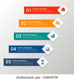 Business infographic template. Vector illustration. Can be used for workflow layout, banner, diagram, number options, web design, timeline elements
