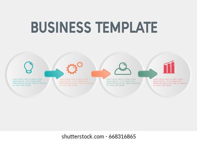 Business infographic template. Vector illustration. Can be used for workflow layout, banner, diagram, number options, web design.