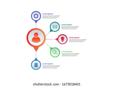 Business Infographic Template  Vector for presentation, booklet, website etc. 