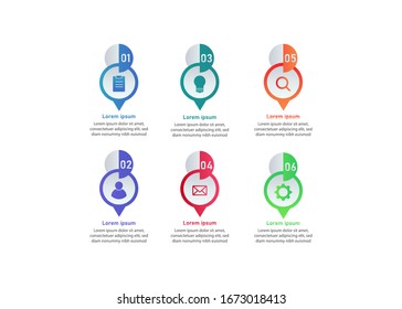 Business Infographic Template  Vector for presentation, booklet, website etc. 