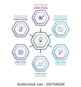 Business Infographic Template.Modern Hexagonal Infographics Timeline Design Template.Vector Illustration