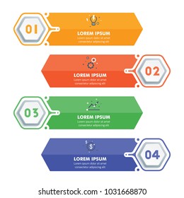 Business Infographic Template.Modern Hexagonal Infographics Timeline Design Template.Vector Illustration