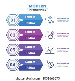 Business Infographic Template.Modern Hexagonal Infographics Timeline Design Template.Vector Illustration