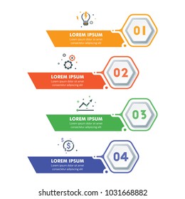 Business Infographic Template.Modern Hexagonal Infographics Timeline Design Template.Vector Illustration