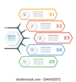 Business Infographic Template.Modern Hexagonal Infographics Timeline Design.Colorful Vector Illustration