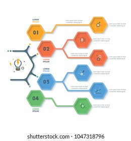 Business Infographic Template.Modern Hexagonal Infographics Timeline Design.Colorful Vector Illustration