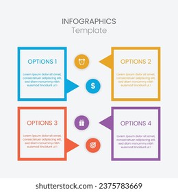 Geschäftsinfographischer Dünnschichtprozess. Kann für Schritte, Optionen, Geschäftsprozesse, Workflow, Diagramme, Flussdiagrammkonzepte, Zeitpläne, Marketingsymbole und Infografiken verwendet werden.