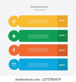 Business infographic thin line process. Can be used for steps, options, business processes, workflow, diagrams, flowchart concepts, timelines, marketing icons, and infographics.