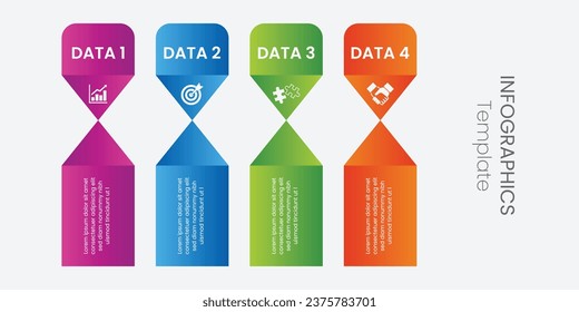 Business infographic thin line process. Can be used for steps, options, business processes, workflow, diagrams, flowchart concepts, timelines, marketing icons, and infographics.