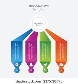 Business infographic thin line process. Can be used for steps, options, business processes, workflow, diagrams, flowchart concepts, timelines, marketing icons, and infographics.