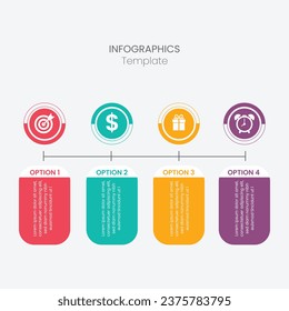 Business infographic thin line process. Can be used for steps, options, business processes, workflow, diagrams, flowchart concepts, timelines, marketing icons, and infographics.