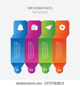 Business infographic thin line process. Can be used for steps, options, business processes, workflow, diagrams, flowchart concepts, timelines, marketing icons, and infographics.