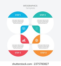 Business infographic thin line process. Can be used for steps, options, business processes, workflow, diagrams, flowchart concepts, timelines, marketing icons, and infographics.