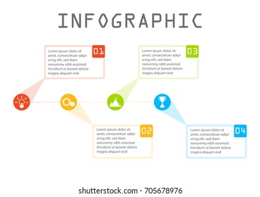 business infographic, time line process chart, step by step, way to success, idea and working, how to make idea, thinking concept.
