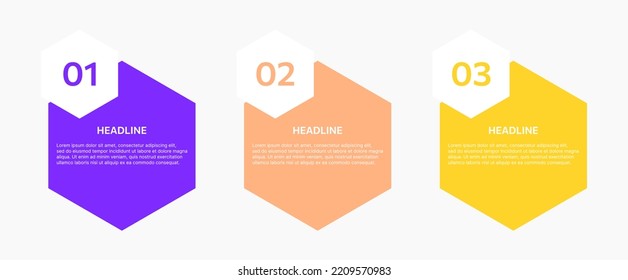 Business infographic timeline with 3 steps option. Business infographic template. Presentation infographics template with timeline process. Infographic timeline process.