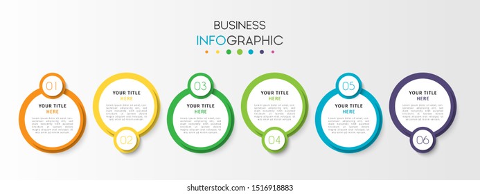 Business infographic. Timeline data visualization with step, number, or option design template. Vector Illustration